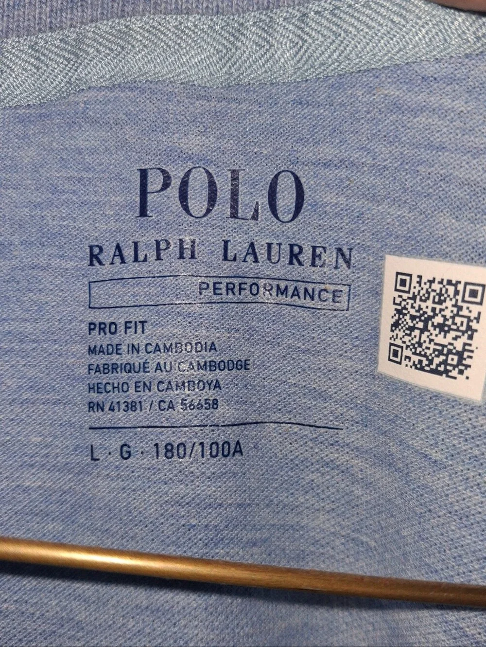 Polo by Ralph Lauren Men’s Long-Sleeve Polo — Heather Light Blue In A Size Large
